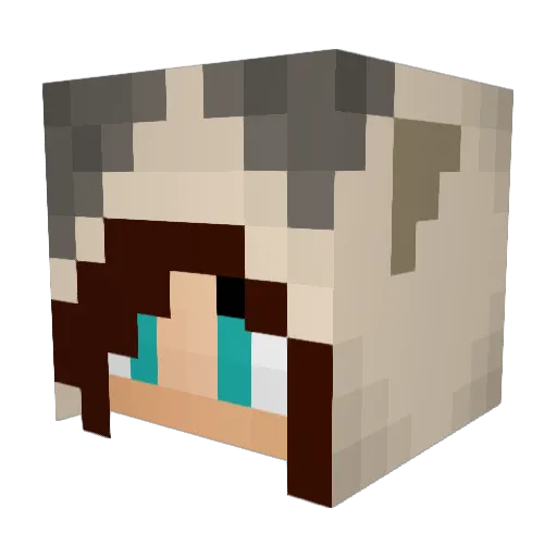 weegra Minecraft avatar head, 3D render