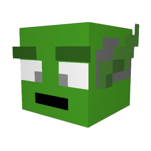 weekend114 Minecraft avatar head, 3D render