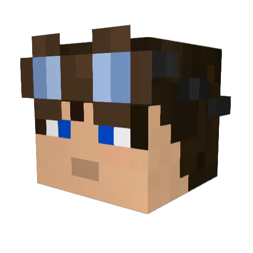 weekends Minecraft avatar head, 3D render