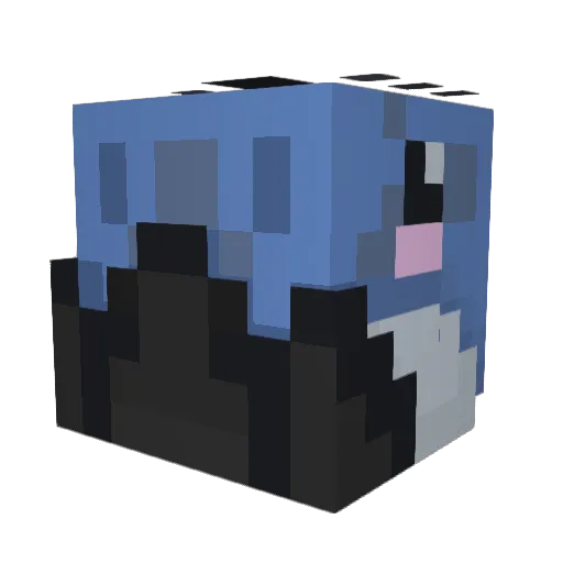 weenybum Minecraft avatar head, 3D render