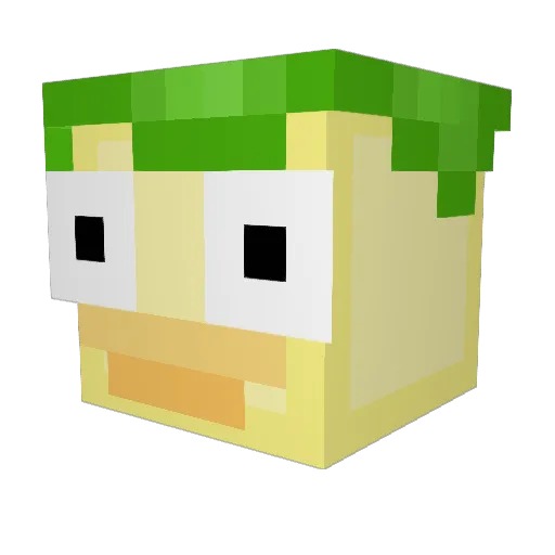 weewooweewo Minecraft avatar head, 3D render