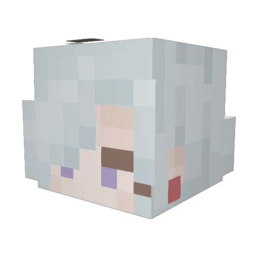 weewowowo Minecraft avatar head, 3D render