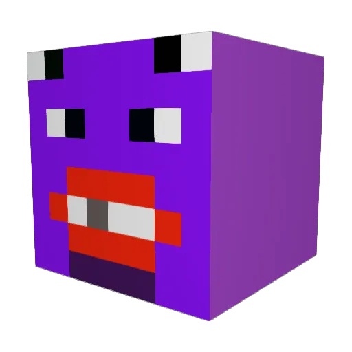 weezerty Minecraft avatar head, 3D render