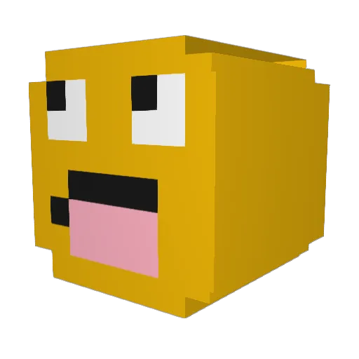 wegddf Minecraft avatar head, 3D render