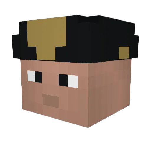 weghrghethtj Minecraft avatar head, 3D render