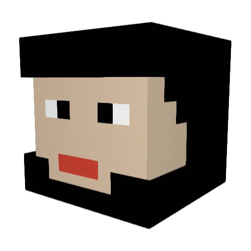 weh15672 Minecraft avatar head, 3D render