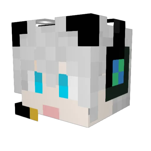 wei12 Minecraft avatar head, 3D render