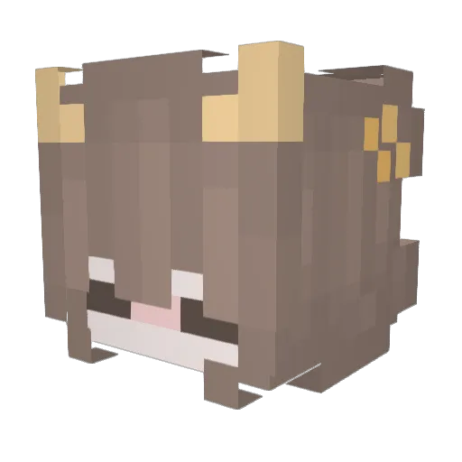 weichena Minecraft avatar head, 3D render