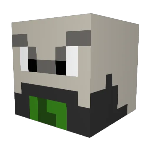 weightstone Minecraft avatar head, 3D render