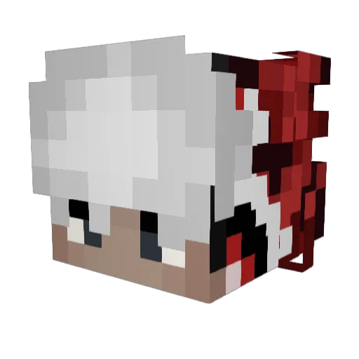 weimarbaba Minecraft avatar head, 3D render