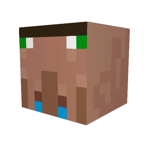 weimen Minecraft avatar head, 3D render