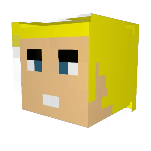 weims Minecraft avatar head, 3D render