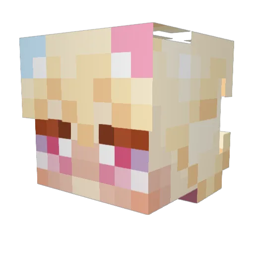 weiollo Minecraft avatar head, 3D render