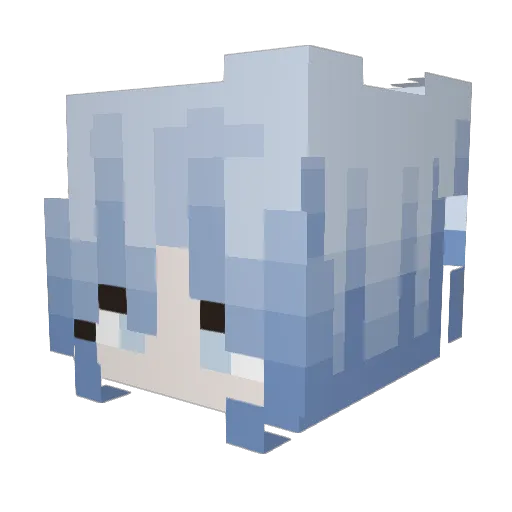 weiqieTvT Minecraft avatar head, 3D render