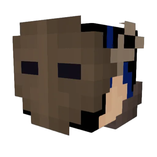 weird_master Minecraft avatar head, 3D render