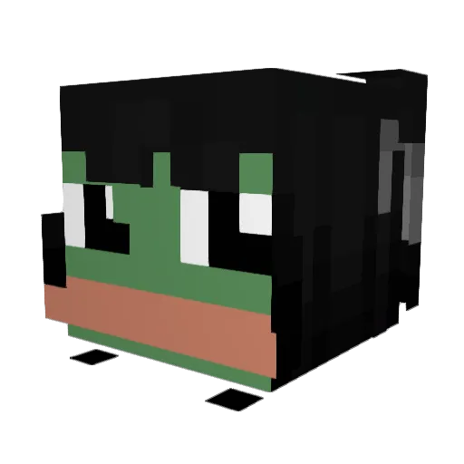 weird_may Minecraft avatar head, 3D render