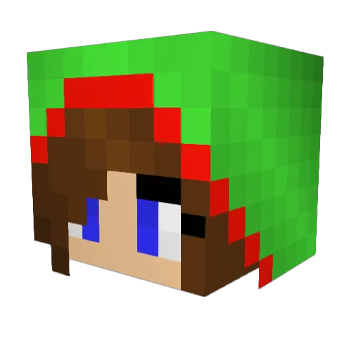 weirdo_pig Minecraft avatar head, 3D render