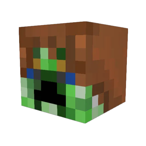 weirdscott Minecraft avatar head, 3D render