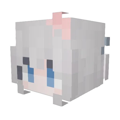 weissrot Minecraft avatar head, 3D render