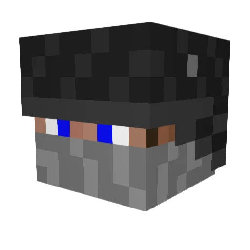 weissweintester Minecraft avatar head, 3D render