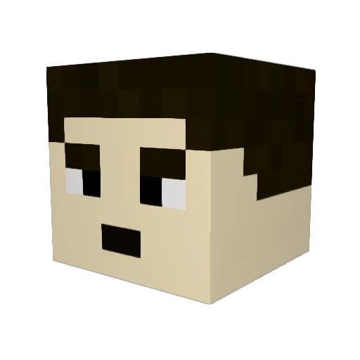 weiterkubik Minecraft avatar head, 3D render