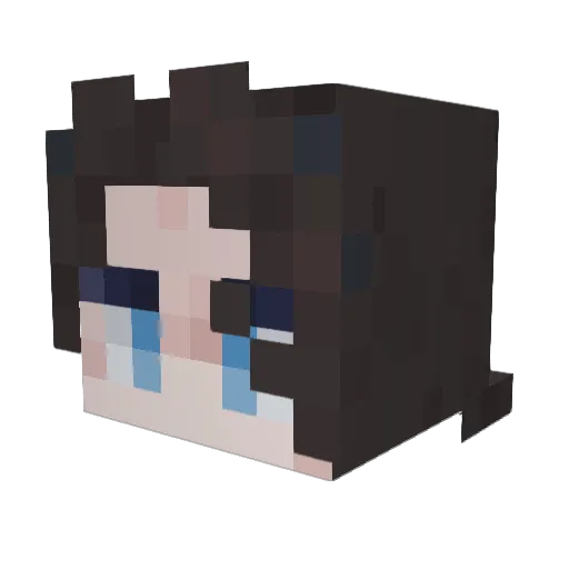 weitruAshTW Minecraft avatar head, 3D render