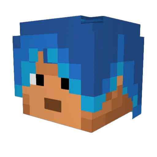 weiwei48763 Minecraft avatar head, 3D render