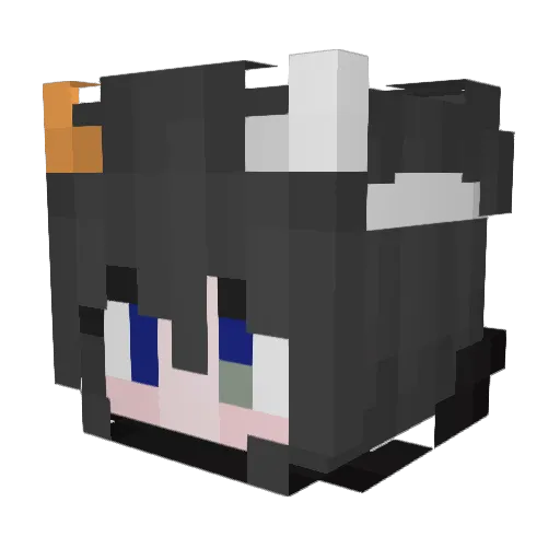weiweikuo Minecraft avatar head, 3D render