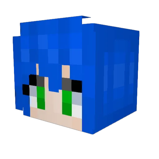 weiwuxiangoated Minecraft avatar head, 3D render