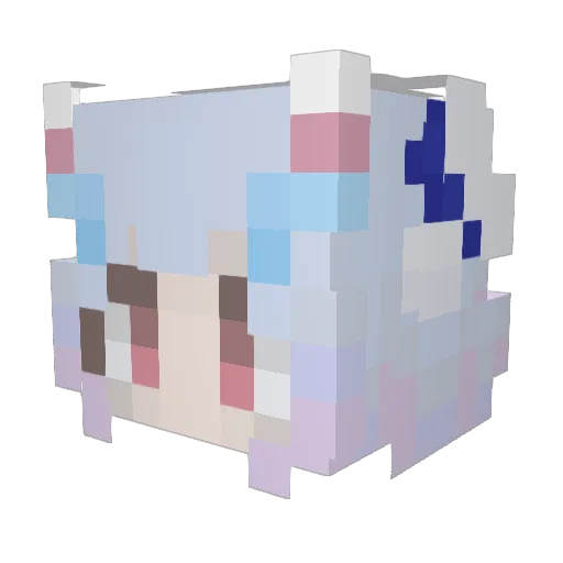 weiwzj Minecraft avatar head, 3D render