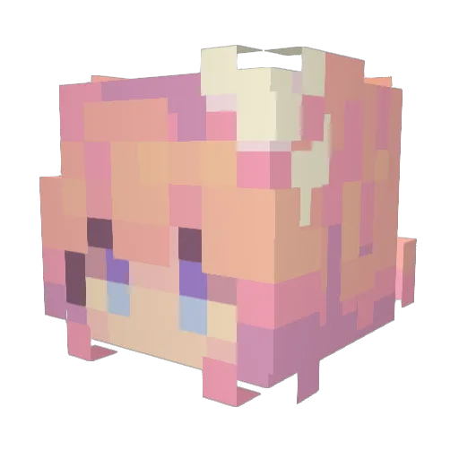 weixuan03 Minecraft avatar head, 3D render