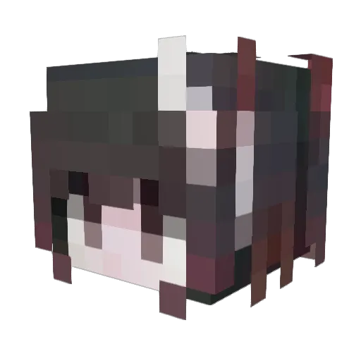 weiyouyou Minecraft avatar head, 3D render