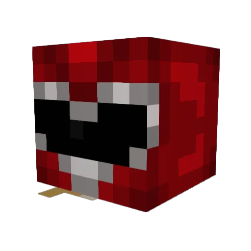 wekque Minecraft avatar head, 3D render