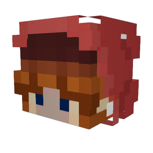 welcoe Minecraft avatar head, 3D render