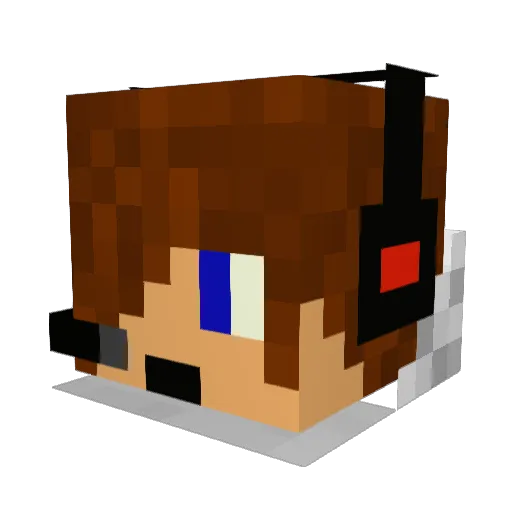 weldonk Minecraft avatar head, 3D render