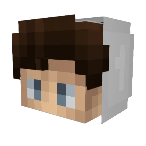 welhx Minecraft avatar head, 3D render