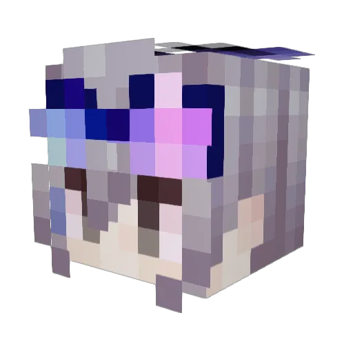 welivetodive Minecraft avatar head, 3D render