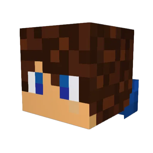 welkaxd Minecraft avatar head, 3D render
