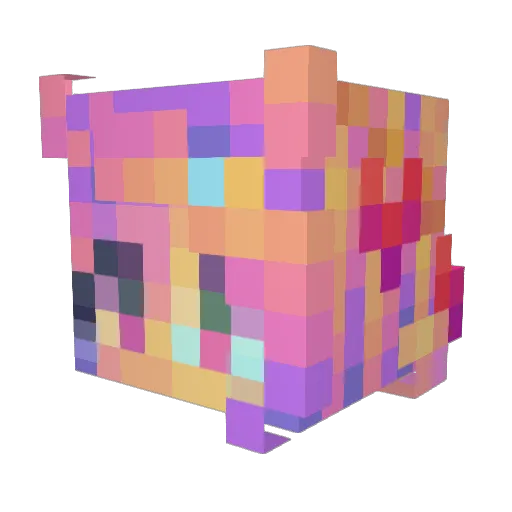 well_oki Minecraft avatar head, 3D render