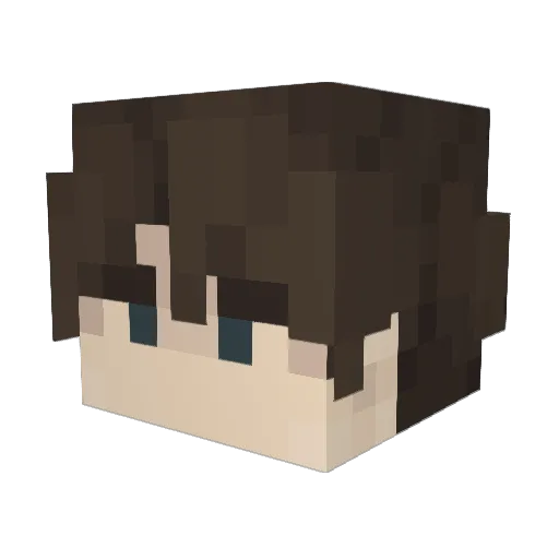 wellchik Minecraft avatar head, 3D render