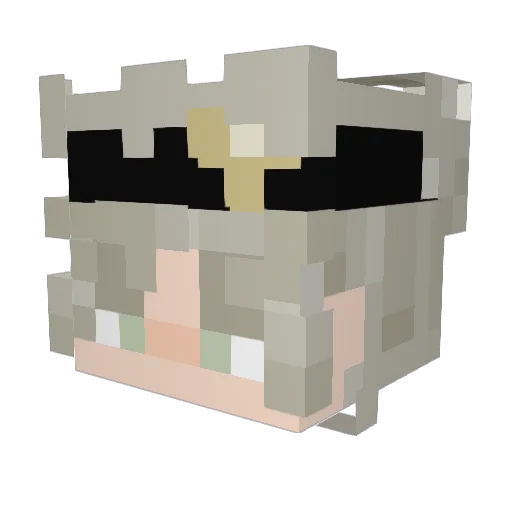 wellfedfred Minecraft avatar head, 3D render