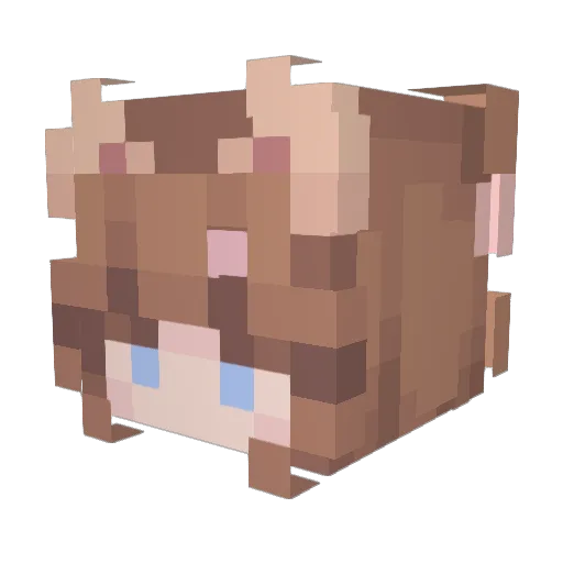 wellyesh Minecraft avatar head, 3D render