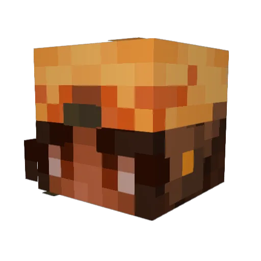 wellyston Minecraft avatar head, 3D render