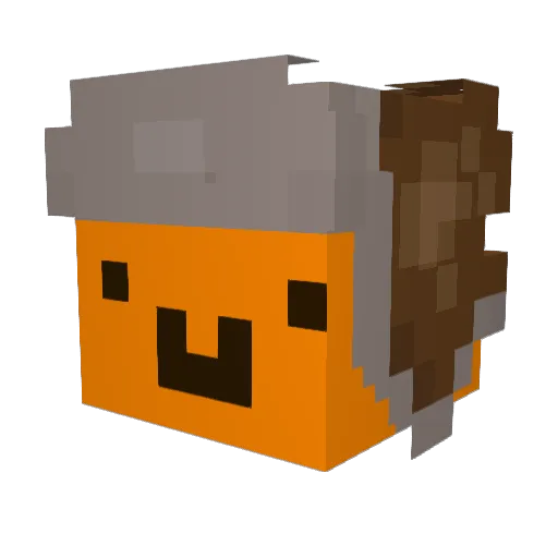weluw Minecraft avatar head, 3D render
