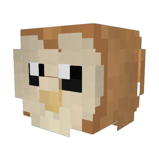 wembg Minecraft avatar head, 3D render