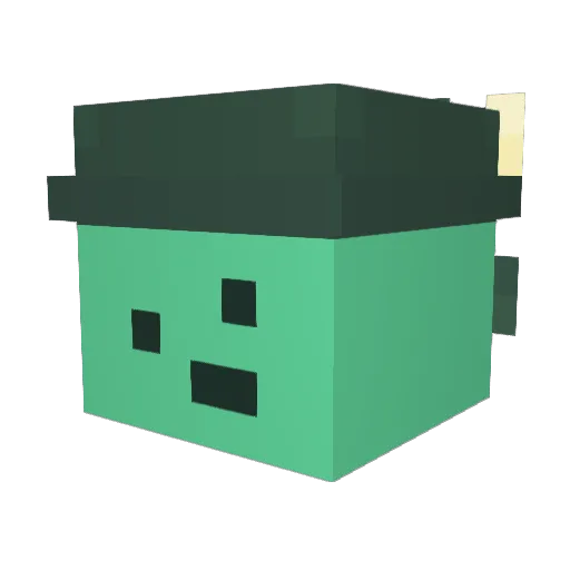 wempu Minecraft avatar head, 3D render