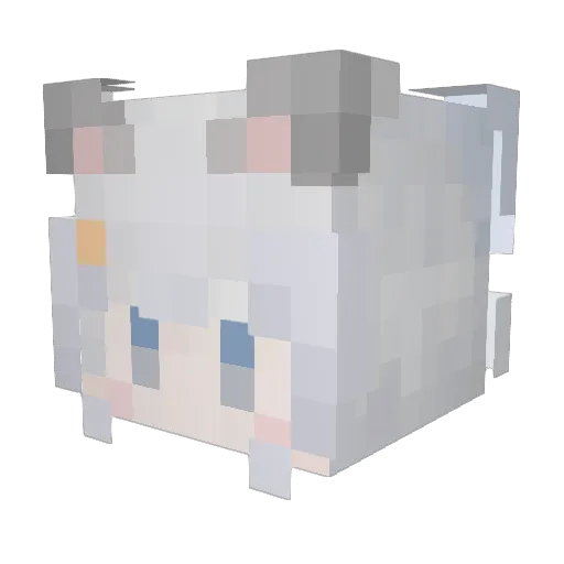 wen_xuu Minecraft avatar head, 3D render