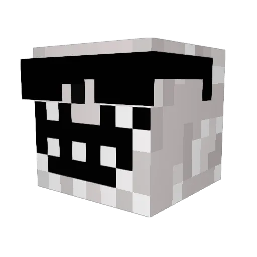 wenba Minecraft avatar head, 3D render
