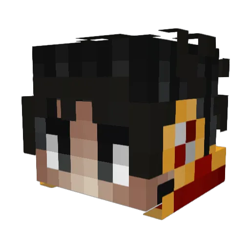 wenbi13 Minecraft avatar head, 3D render