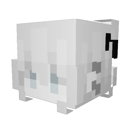 wenchu_ Minecraft avatar head, 3D render
